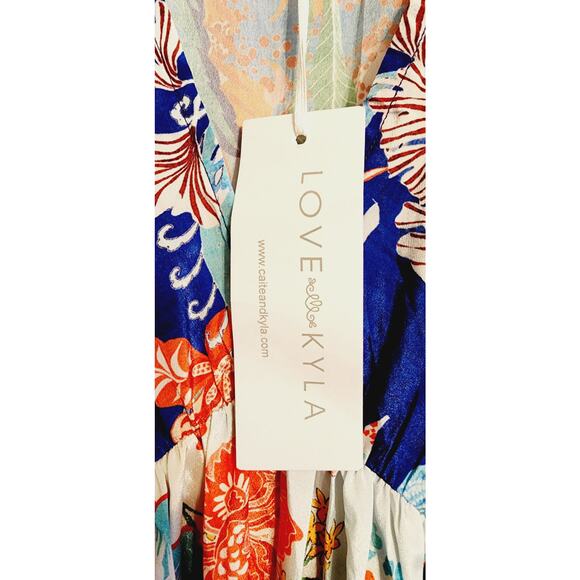 Love Kyla Paloma Polysilk BOHO Chic Lightweight Midi Dress Small NEW - Picture 4 of 10